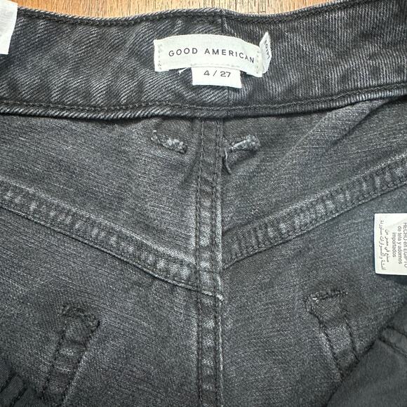 Good American Paneled Wide Leg Black Jeans, Oversized, Indie Vanguard, size 27/4 - Picture 10 of 10